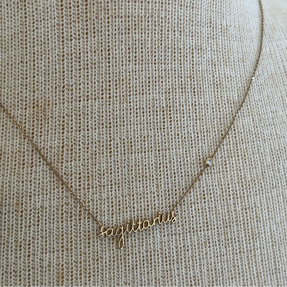 Anthropologie Gold Sagittarius Necklace - Picture 3 of 12
